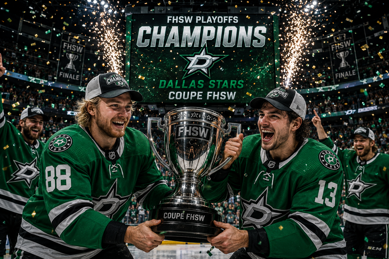 Dallas célèbre la Coupe FHSW